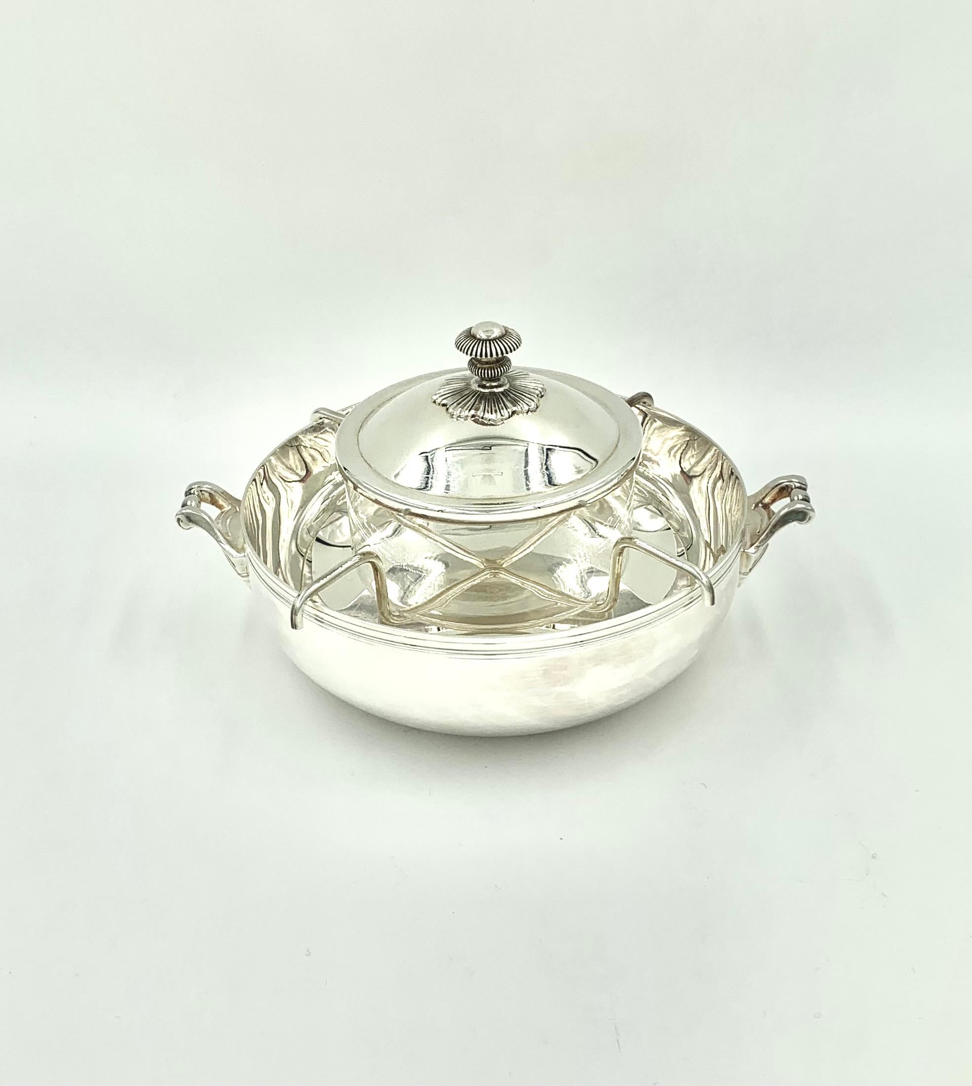 Juego de Servir Caviar de Cuatro Piezas Estilo Imperio Christofle Estate Francés en venta