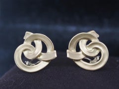 Estate Circa 1984 Angela Cummings 18K Yellow Gold Knot Earrings - VHK#987