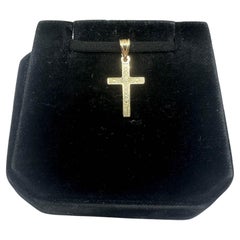 Nachlass-Kreuz-Anhänger aus 14kt Gelbgold - 0,5g, passt kleine Kette