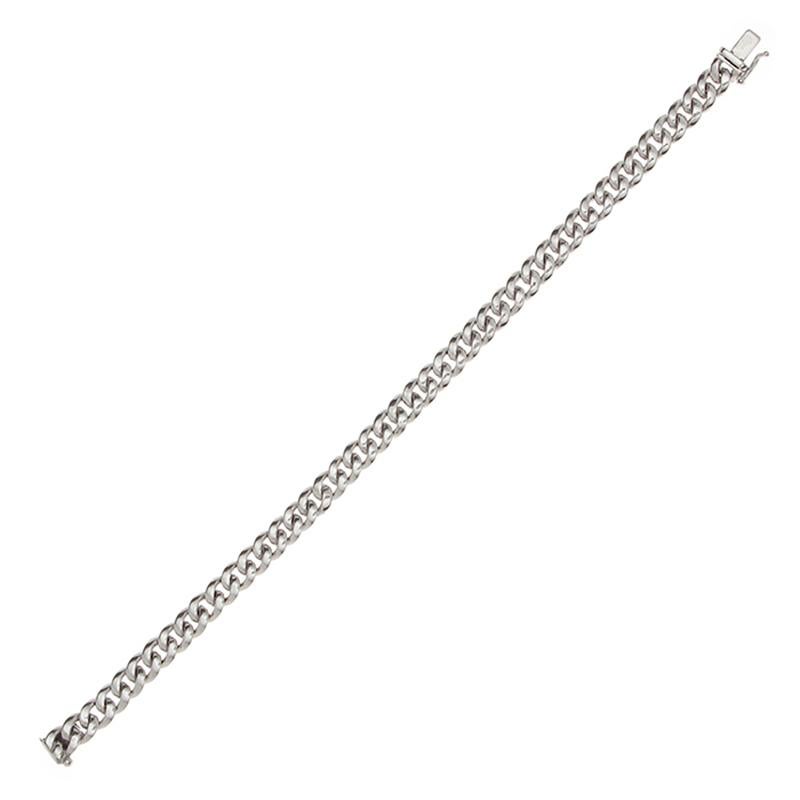 A classic Cuban link bracelet with the unique feature of being made from platinum.

Fits wrists up to 8 inches