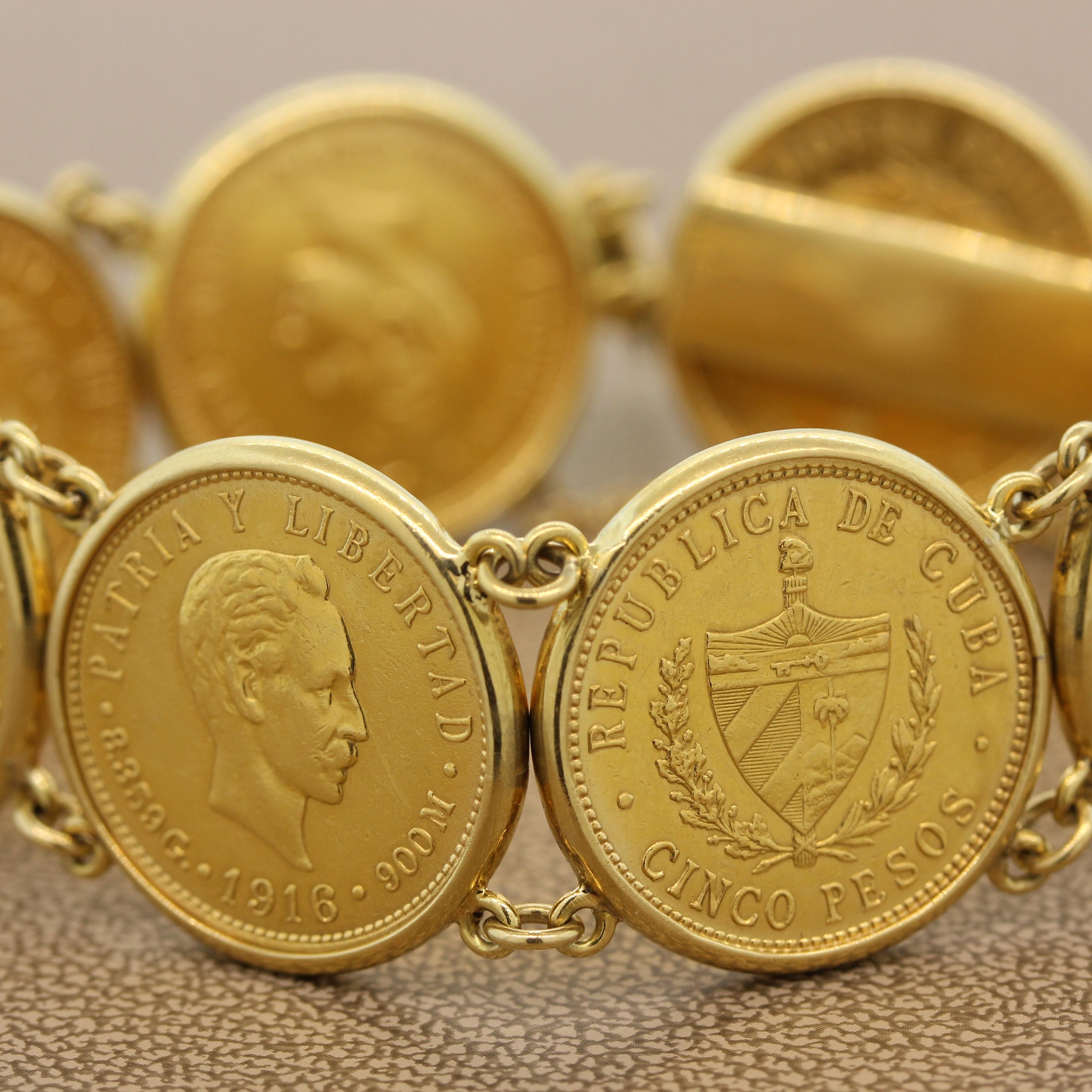 coin bracelet gold