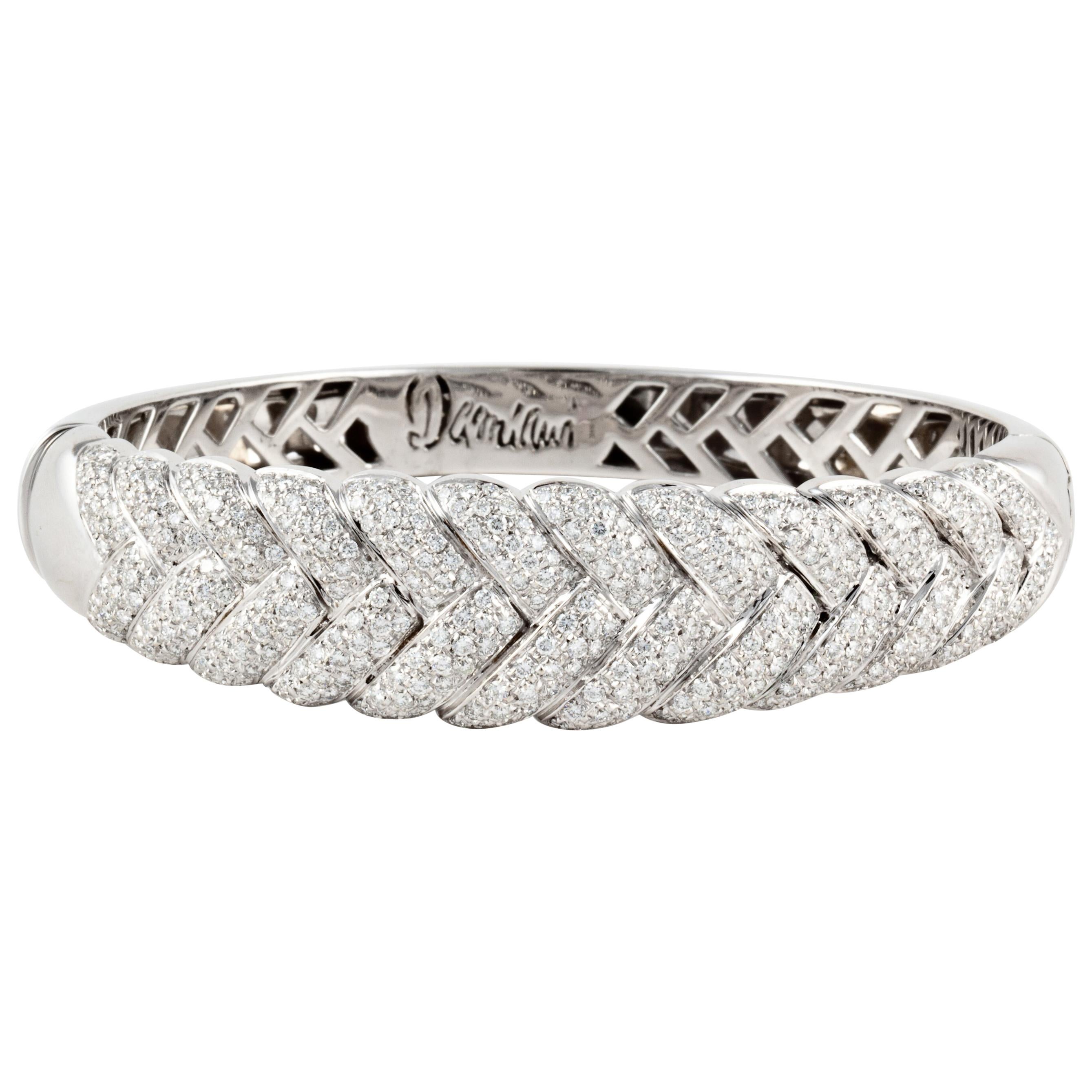 Bracciale Estate Damiani con diamanti in oro bianco 18 carati