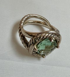 Anillo de plata de ley DAVID YURMAN con amatista verde talla 7