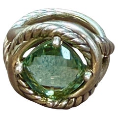 Anillo de plata de ley DAVID YURMAN con amatista verde talla 7