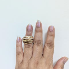 Estate De Grisogono White Diamond Ring in 18K Rose Gold