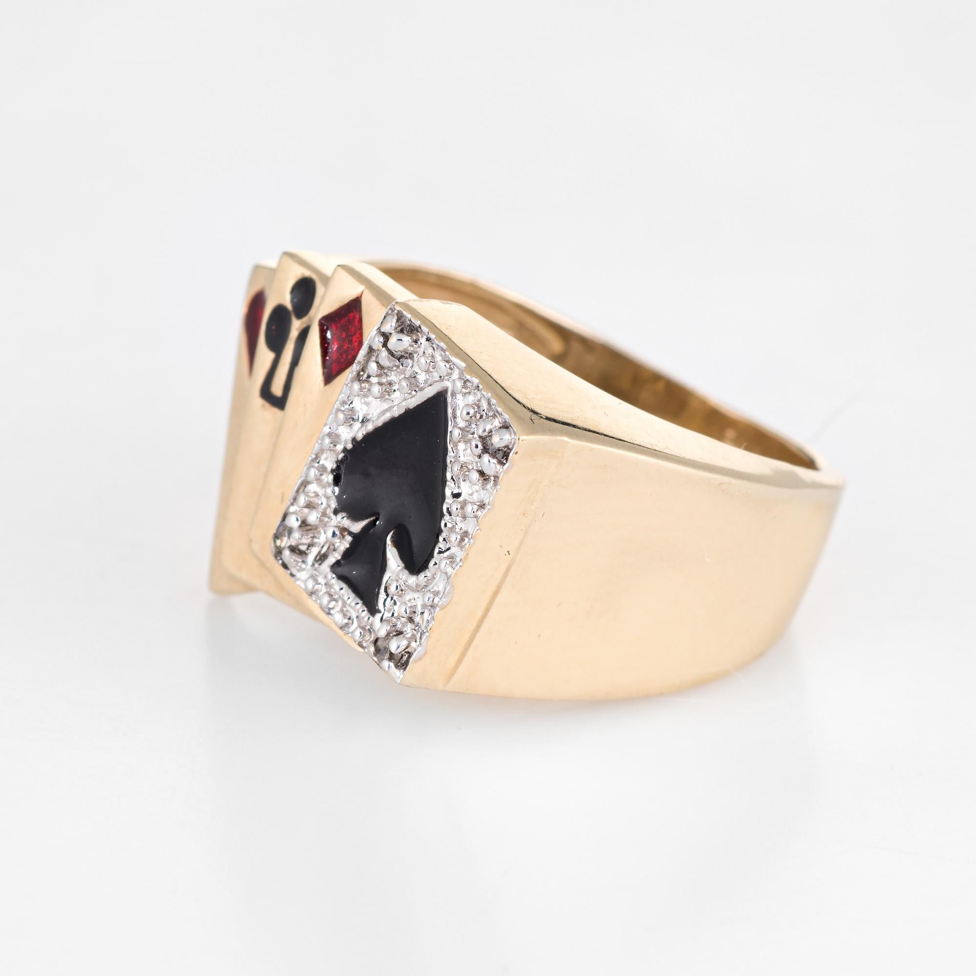 playing cards gold ring