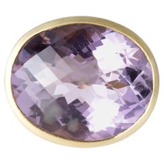 Estate Designer MAZ 25 Carat Rose de France Portuguese Cut Amethyst Ring