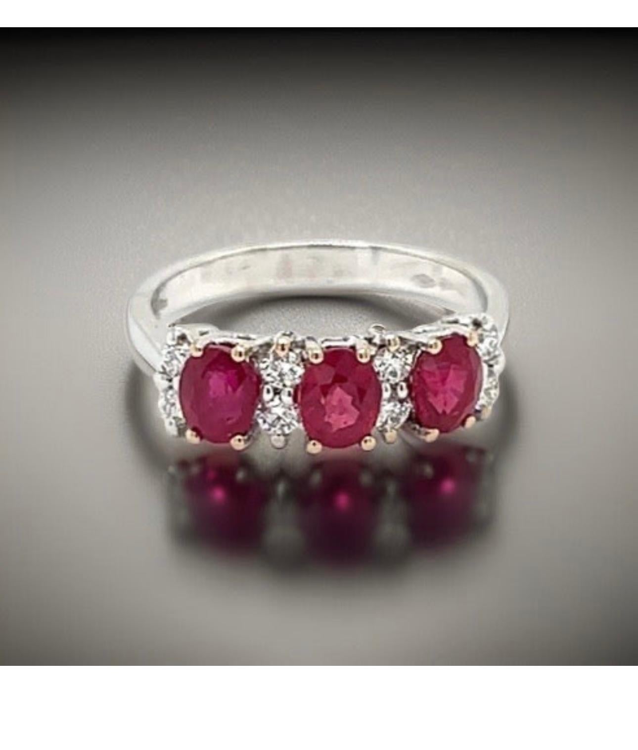Oval Cut Estate Designer Savoia Of Italy 1.58 cttw Ruby Diamond Ring 13798 For Sale