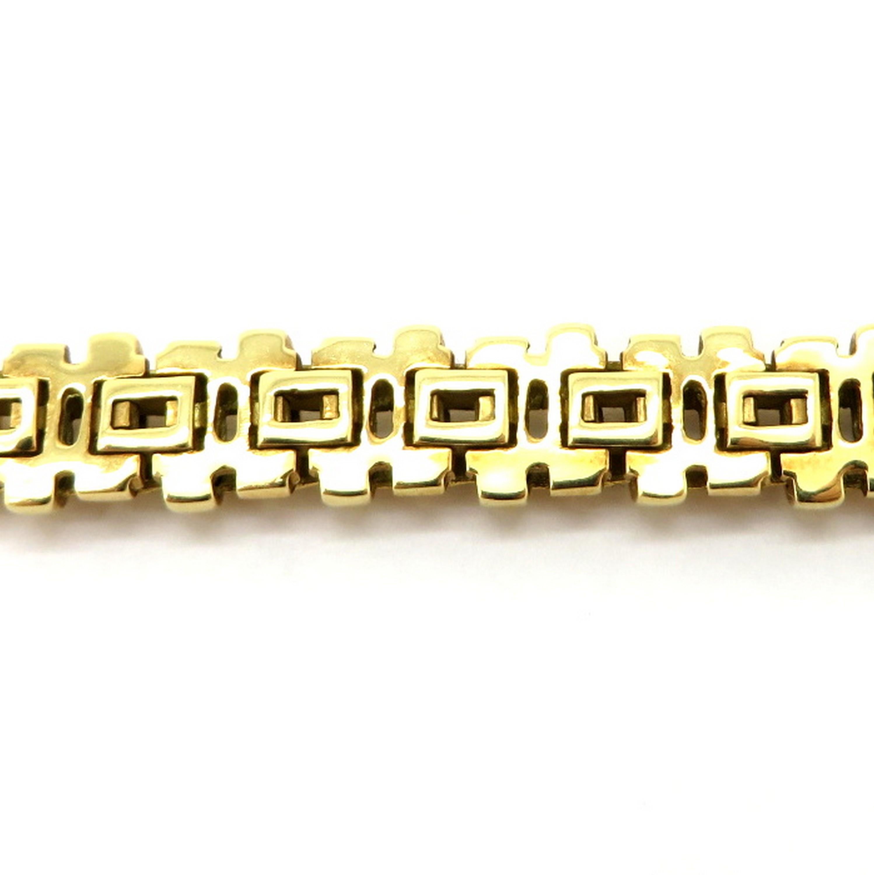Women's Estate Designer Tiffany & Co. 18 Karat Gold Open Basket Weave Italian Bracelet