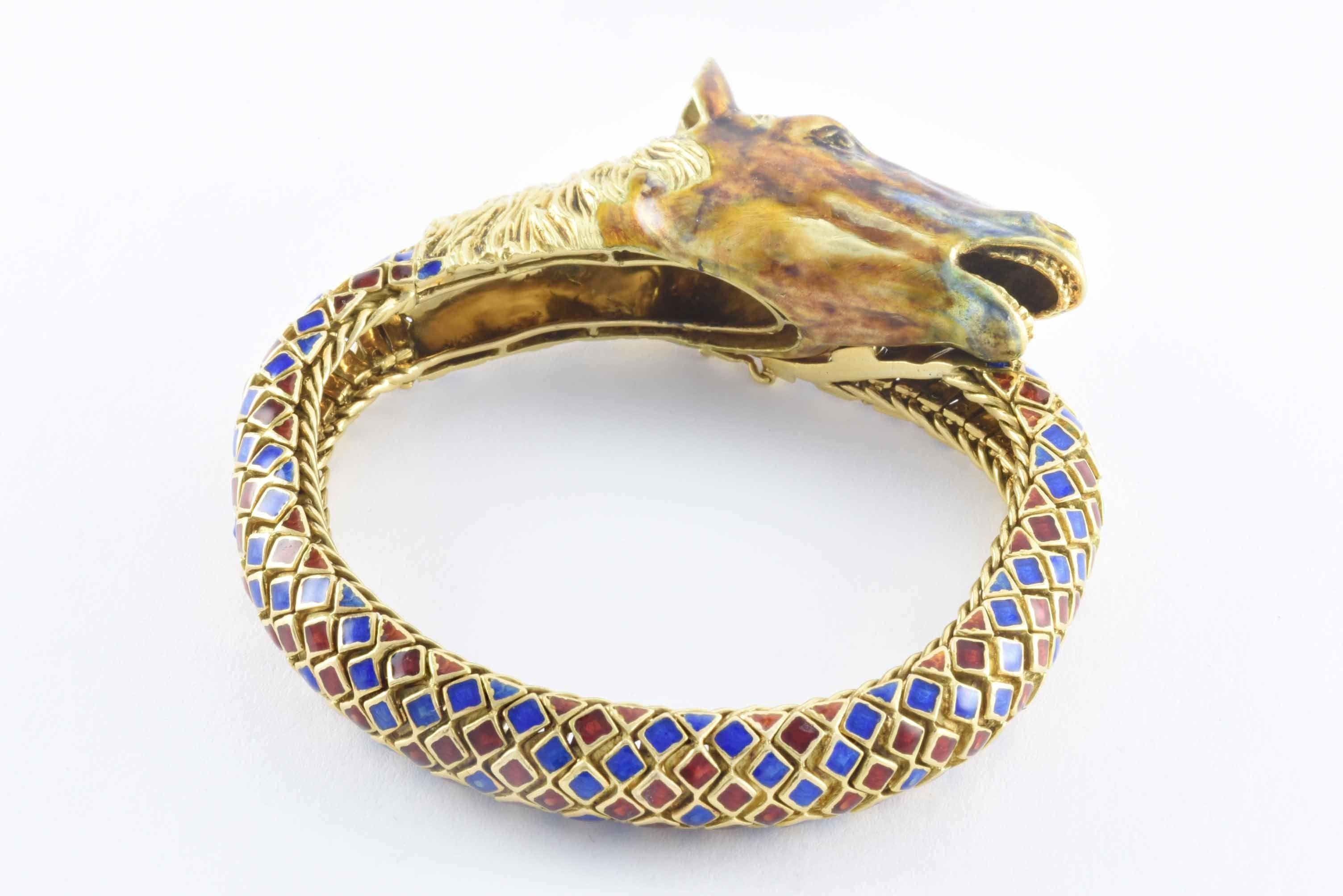 diamond horse bracelet
