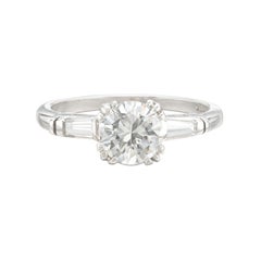 Vintage Estate Diamond and Platinum Engagement Ring