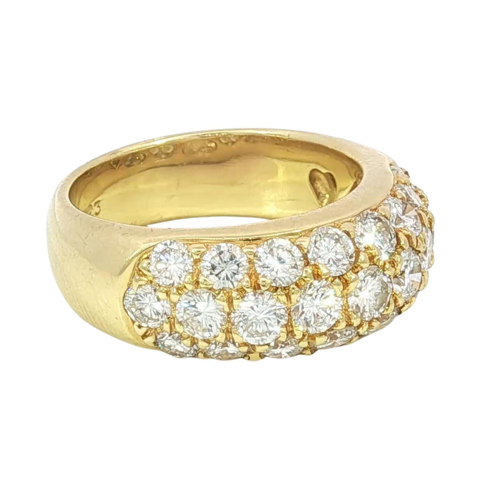 Estate Diamond Band 18K Yellow Gold Size 6.5 ~2.23ctw in vendita 4
