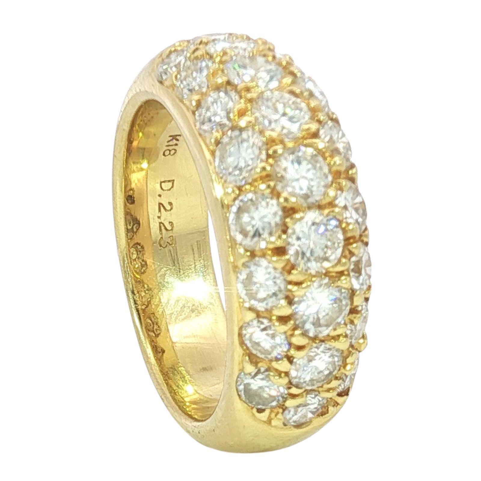 Estate Diamond Band 18K Yellow Gold Size 6.5 ~2.23ctw in vendita 5