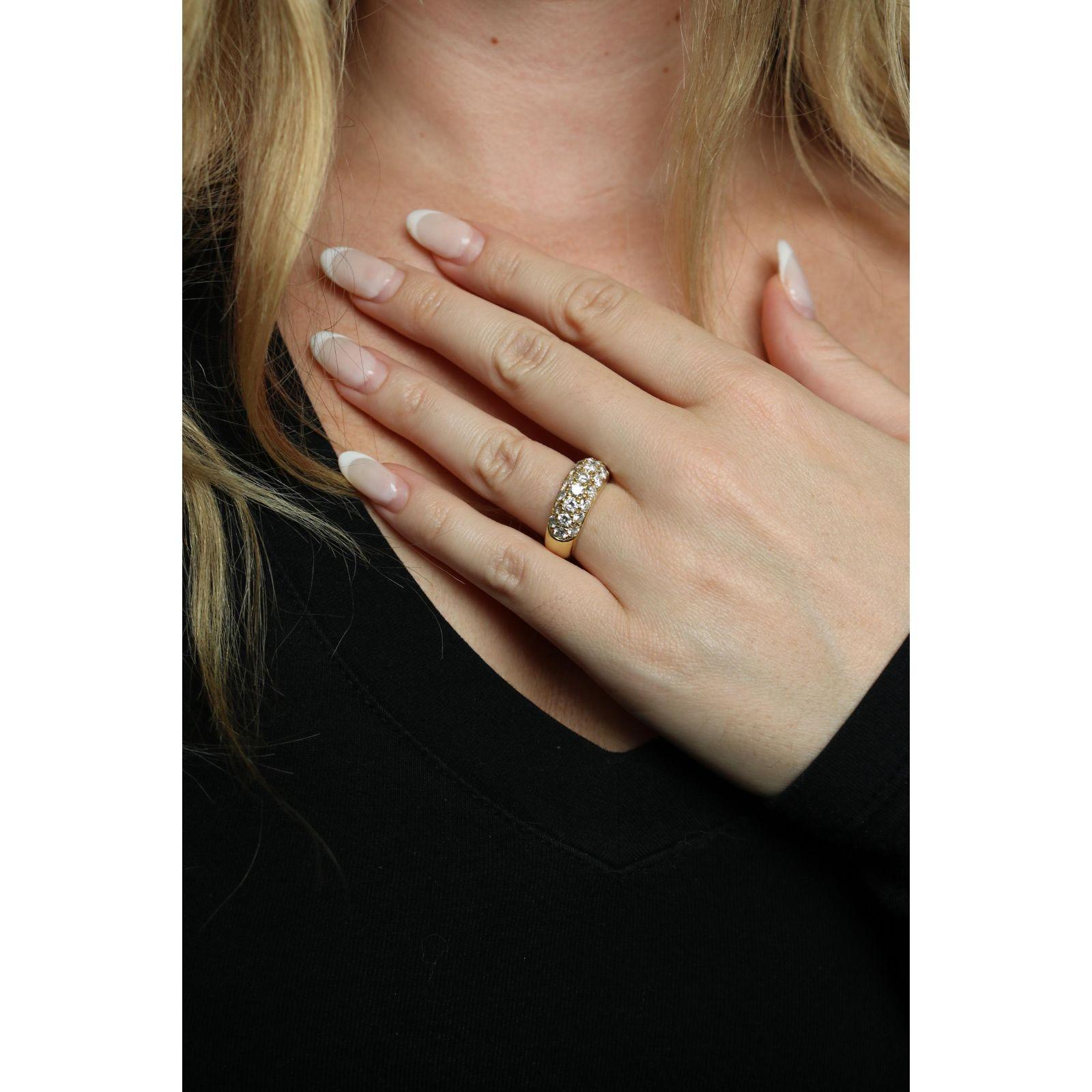 Moderno Estate Diamond Band 18K Yellow Gold Size 6.5 ~2.23ctw in vendita