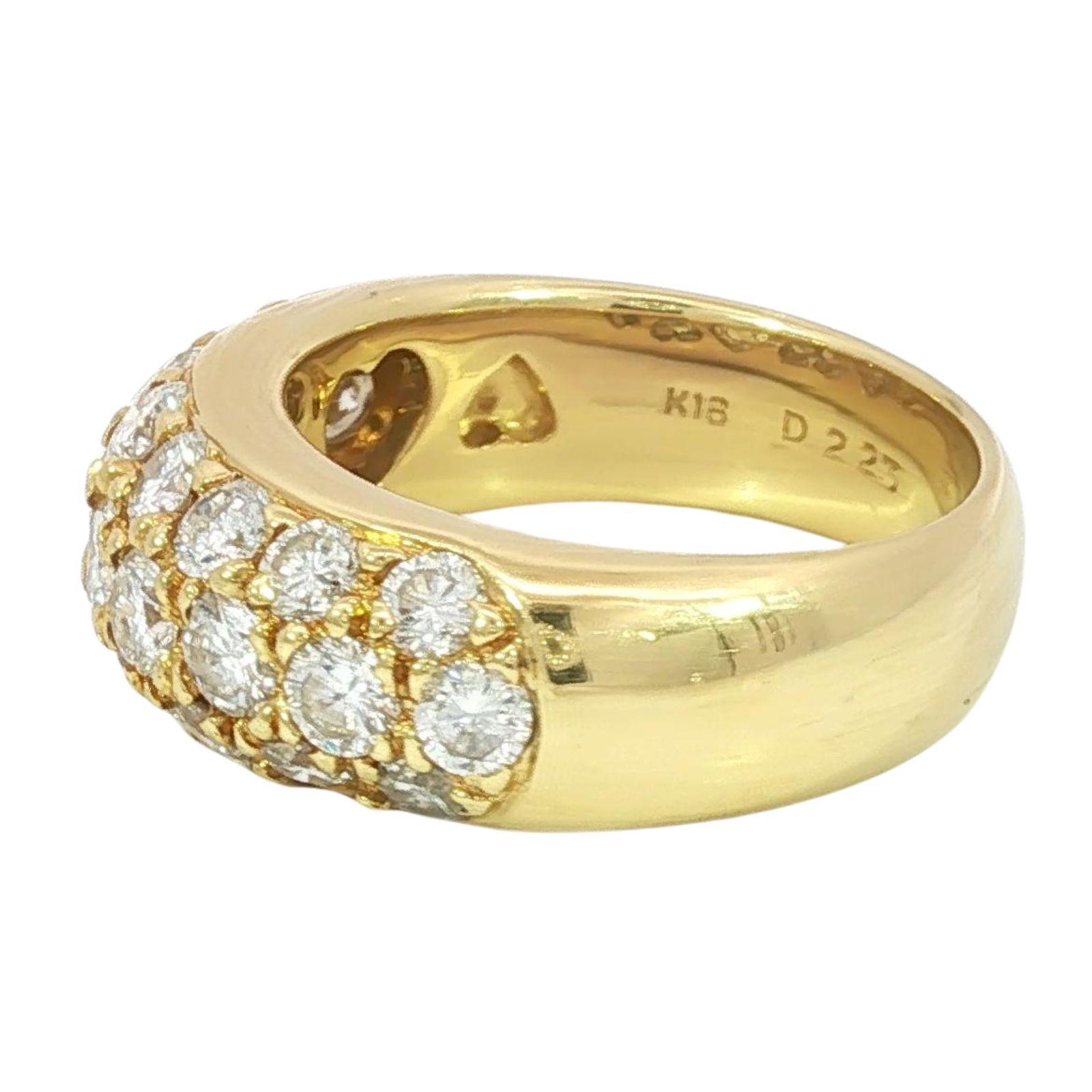 Estate Diamond Band 18K Yellow Gold Size 6.5 ~2.23ctw In condizioni ottime in vendita a Fairfield, CT