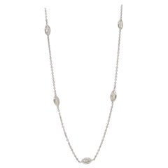 Estate Diamond by The Yard Necklace in 14k White Gold