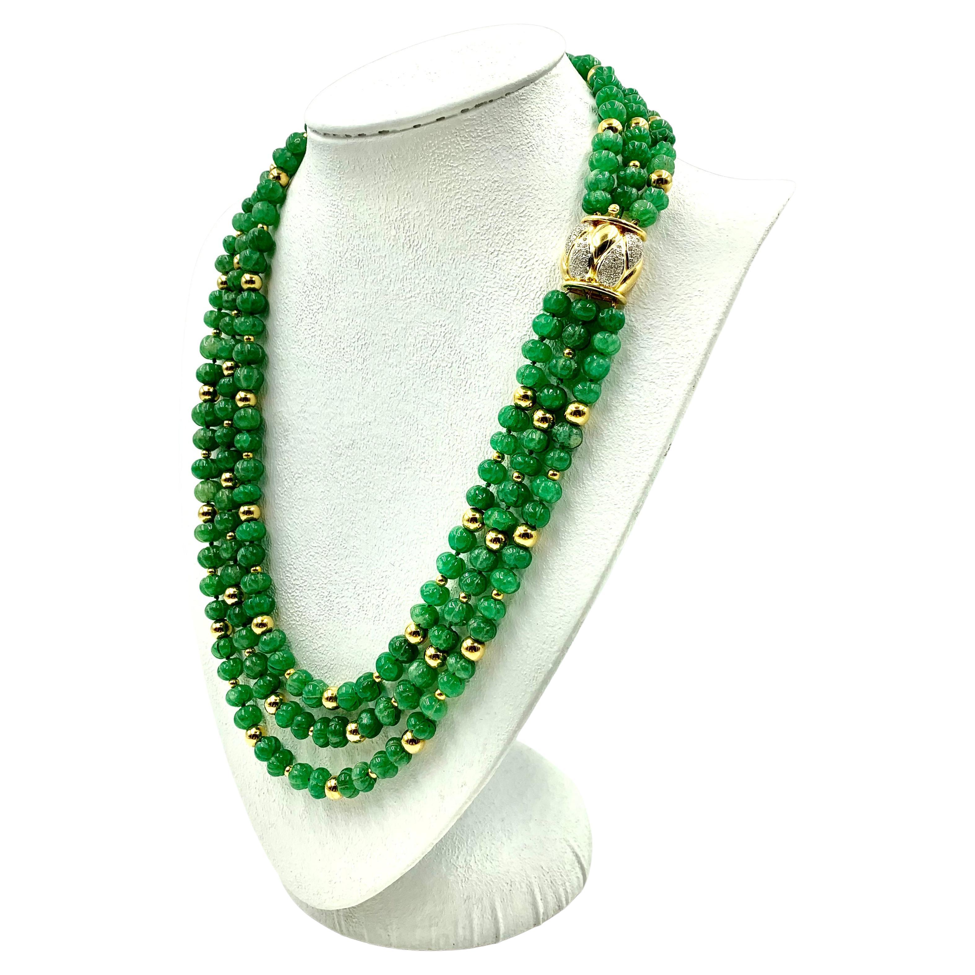 Estate Coulored Gold Necklace For Sale at 1stDibs