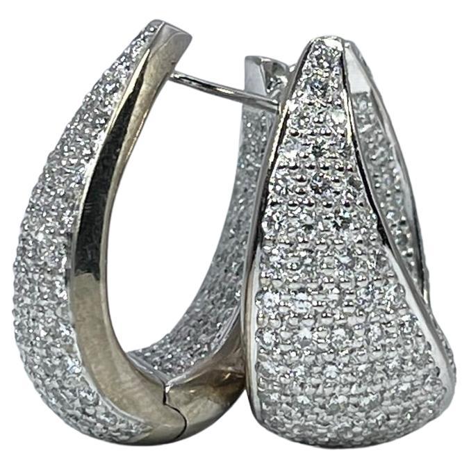 Estate Diamond Earrings JYE's 4.25ct Luxury Diamonds Earrings Rare Earrings For Sale