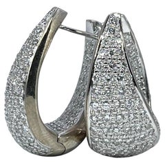 Boucles d'oreilles rares JYE''s de luxe en diamants 4,25 carats