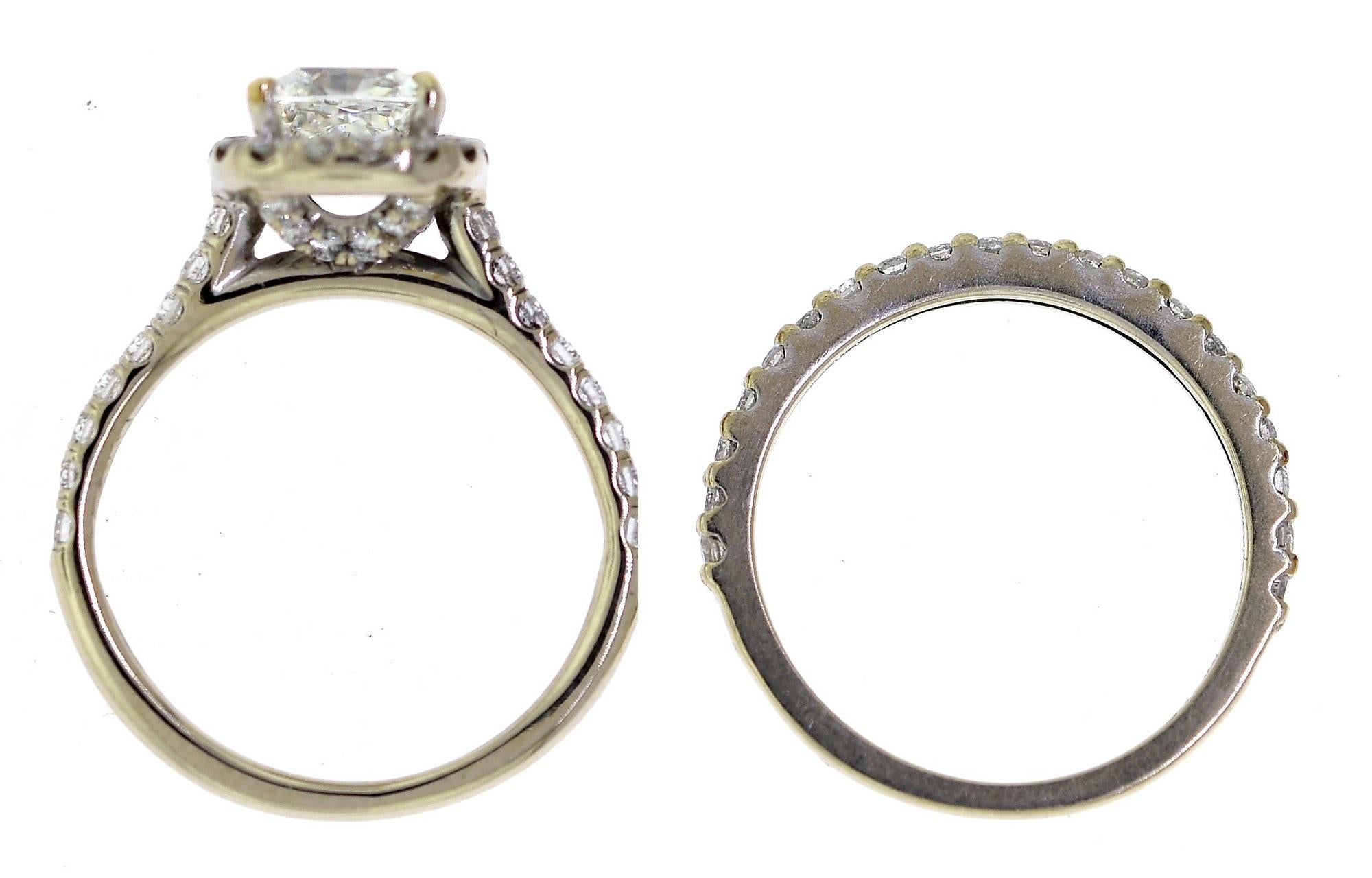 Women's or Men's Estate Diamond Engagement/Wedding Band GIA Certed 1.06ct VVS2 J Color Center! For Sale