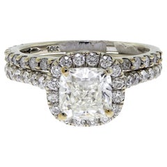 Estate Diamond Engagement/Wedding Band GIA Certed 1.06ct VVS2 J Color Center!