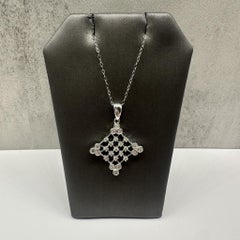 Estate Diamond Necklace 14K White Gold 0.35ctw 18in Pre Loved