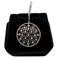 Estate Diamond Pendant in 14kt Rose Gold - 1.46ctw GH SI2-I1 Diamonds, 1.25"