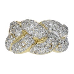 Estate Diamond Plait Ring