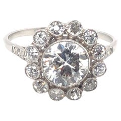 Retro Estate Diamond Platinum Ring