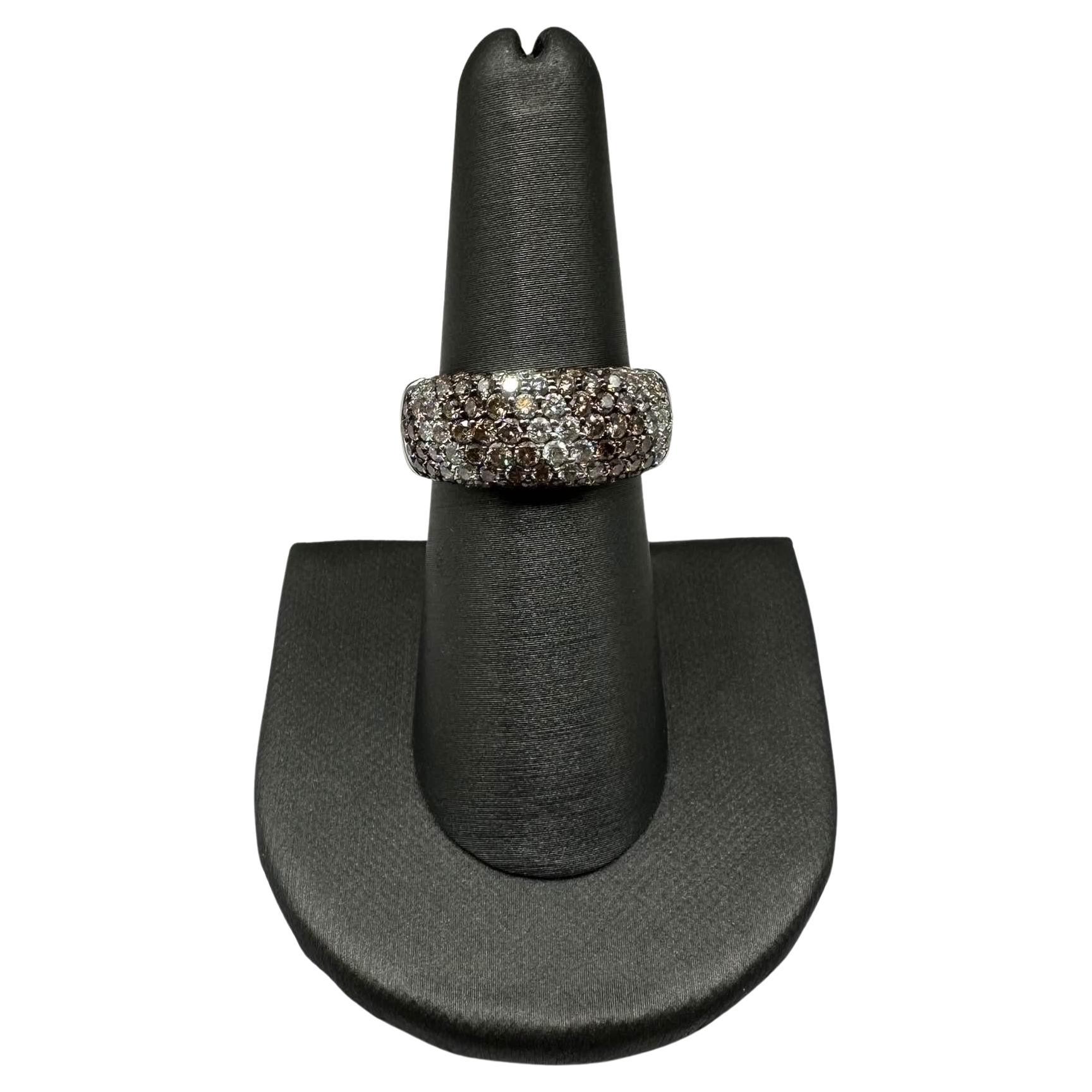 Estate Diamond Ring in 14kt White Gold - 1.10ctw Diamonds, Size 7