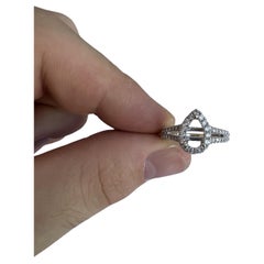 Estate Diamond Semi Mount Ring - 0.75ctw GH SI Diamonds, Size 7