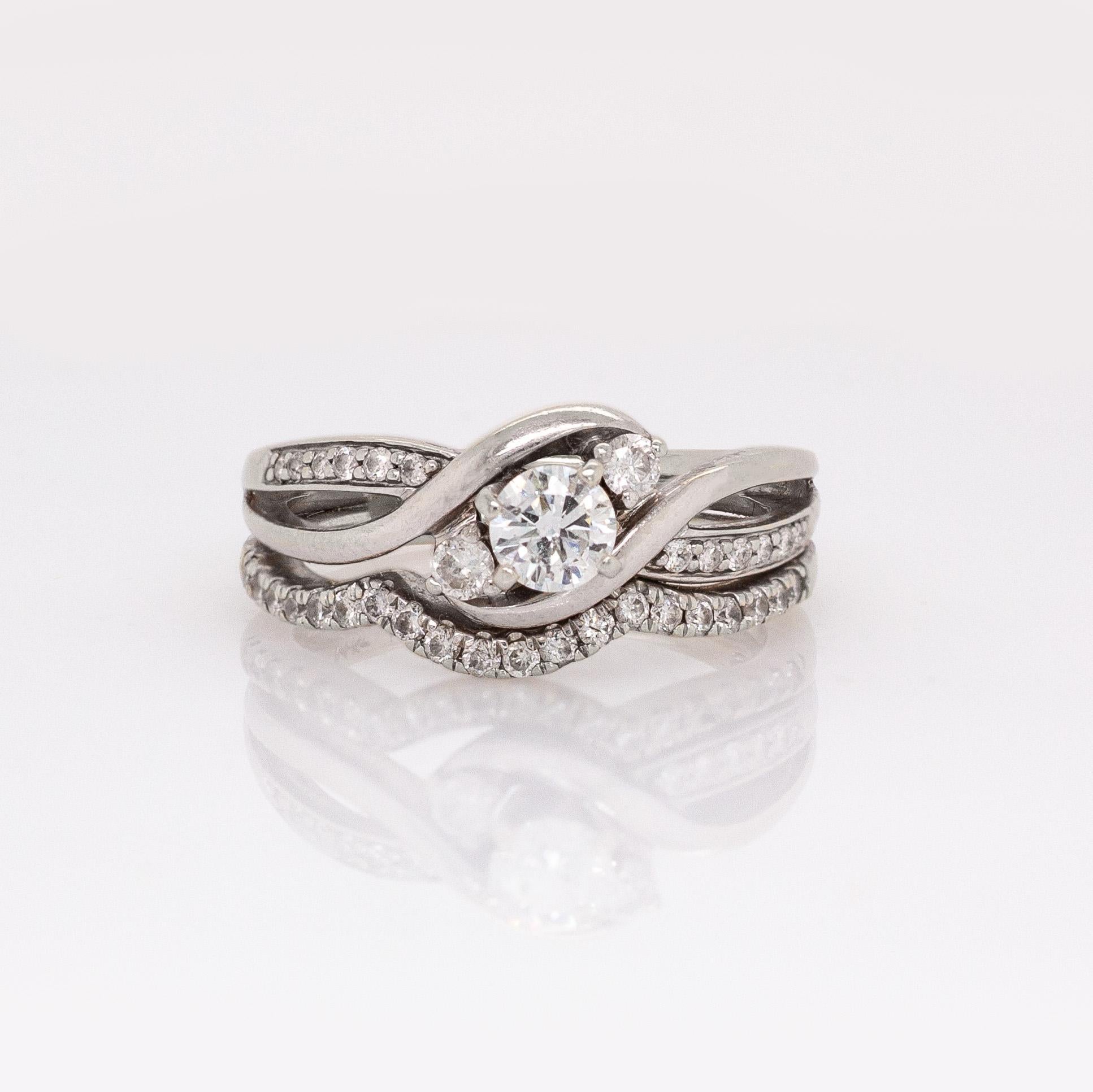 Alianza de boda con diamantes naturales: Oro macizo 14K, 4mm Moderno en venta