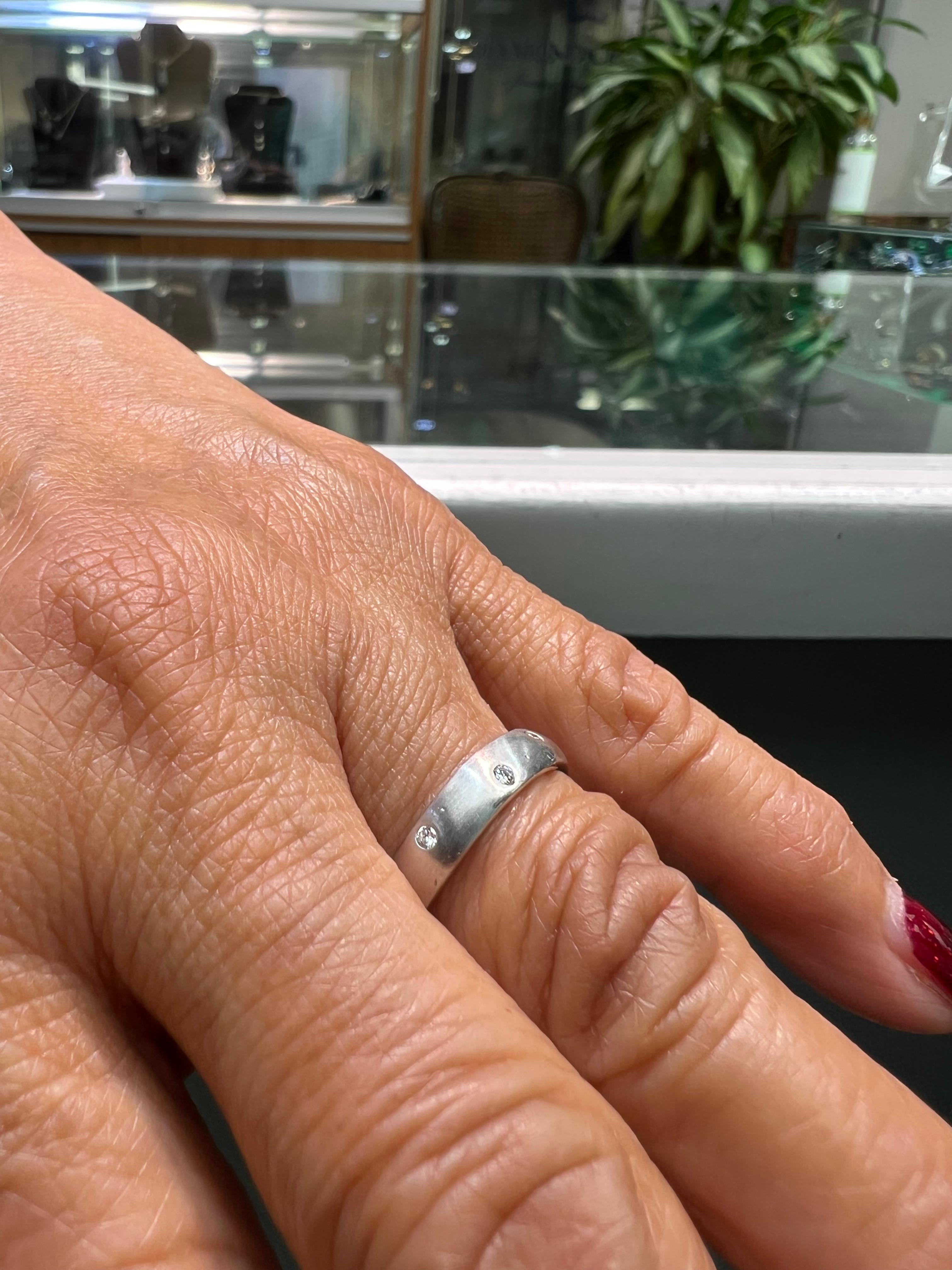 Women's Estate Diamond White Gold Eternity Ring For Sale