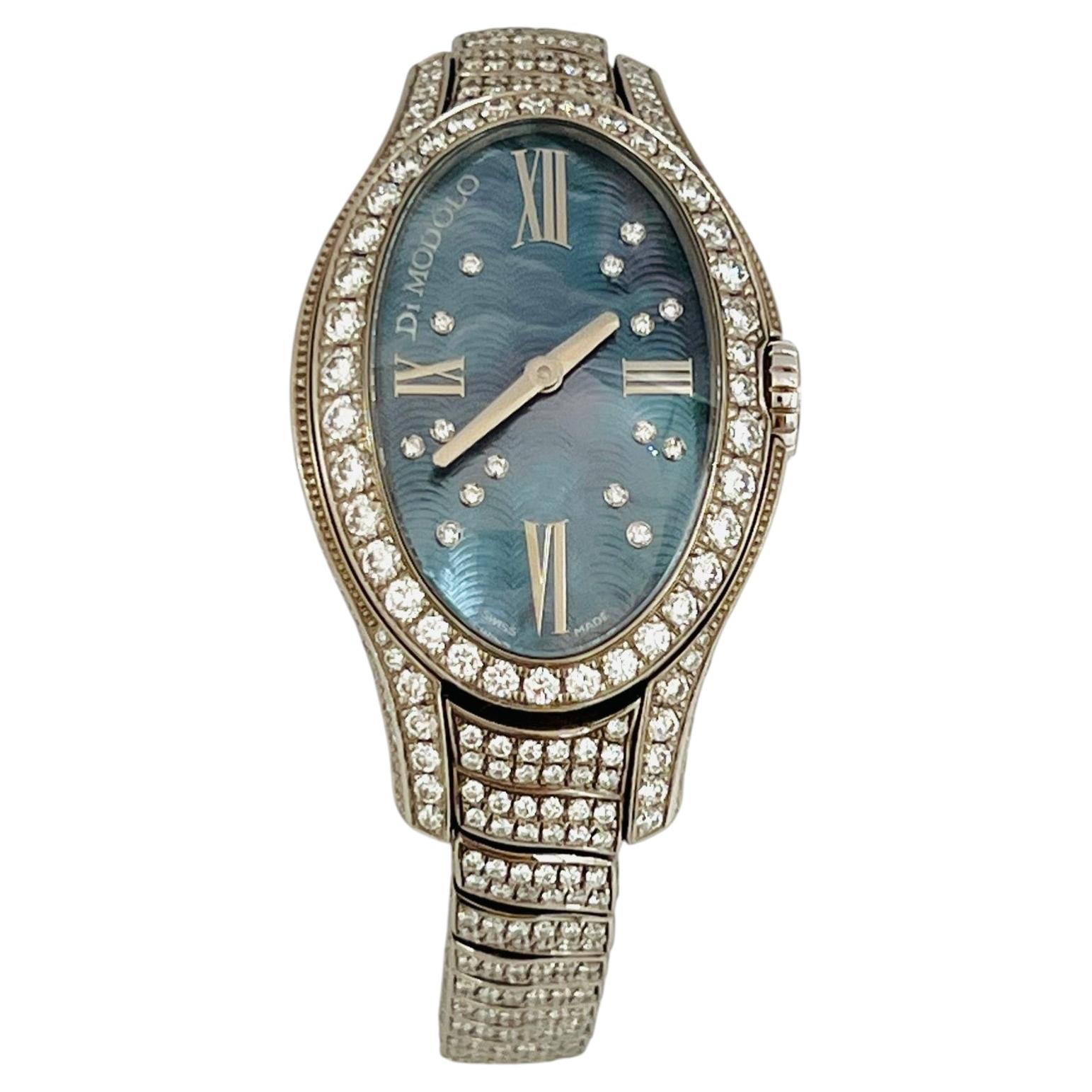 Estate Dimodolo White Diamond Watch in 18K White Gold