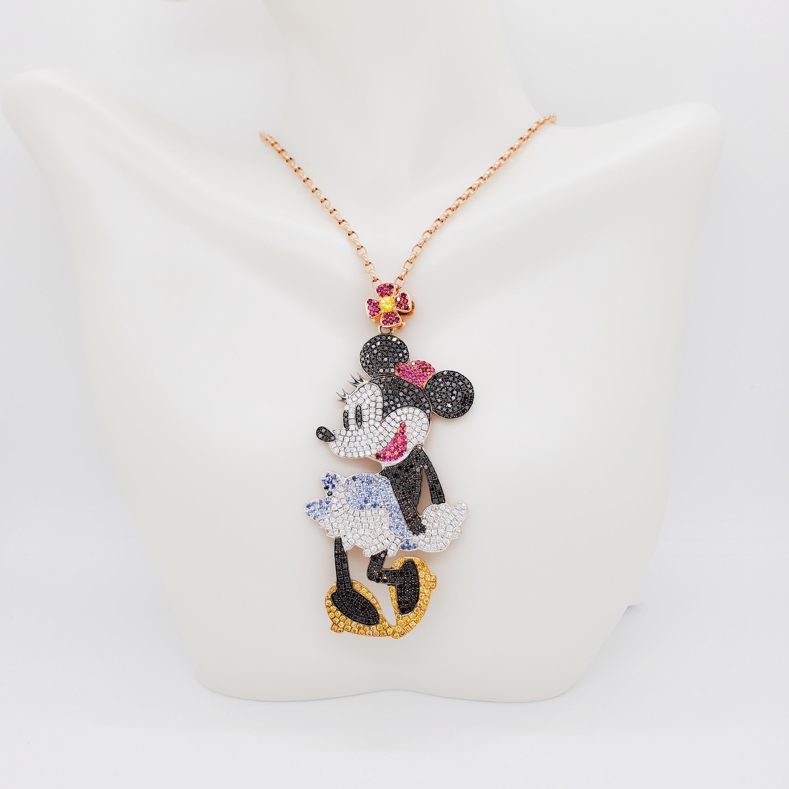 minnie mouse gold necklace