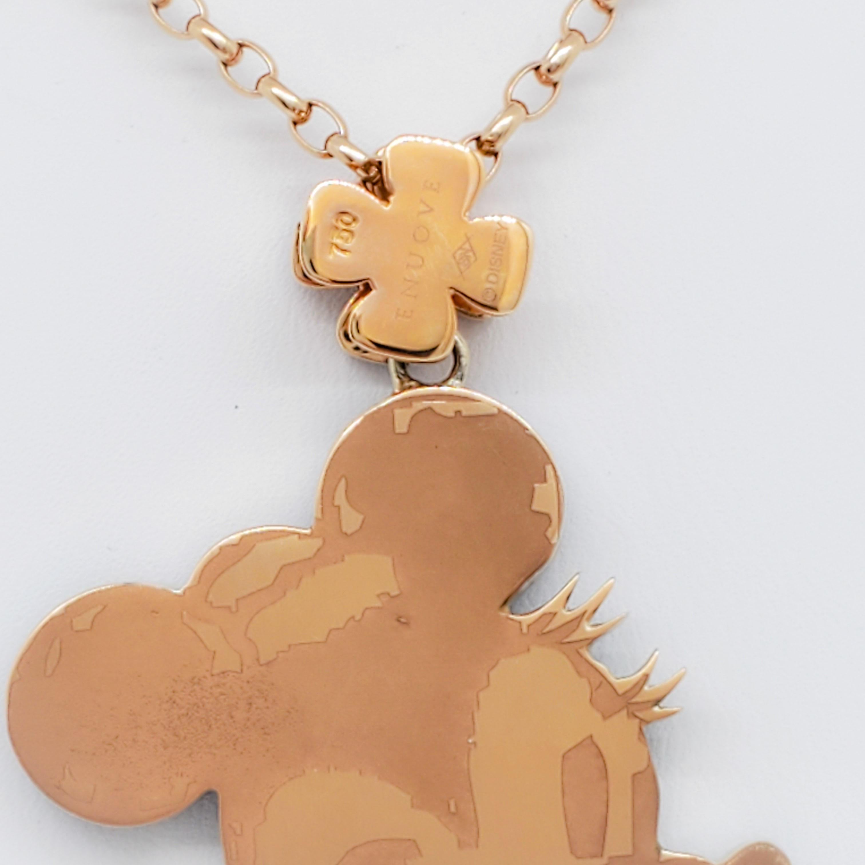 rose gold minnie mouse necklace