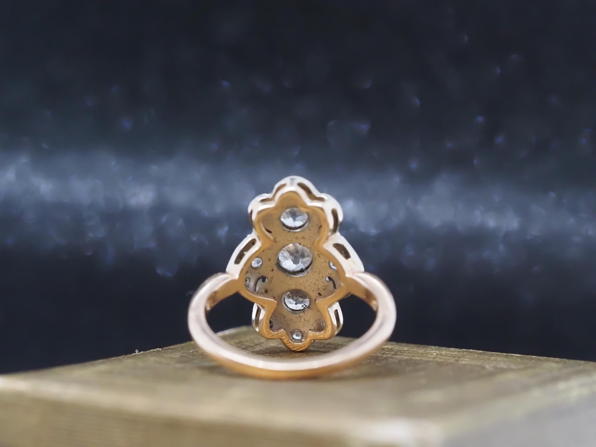 Estate Edwardian 14K Gold  .70cttw Old Mine Diamond Ring - VHK#969 In Good Condition For Sale In Hicksville, NY