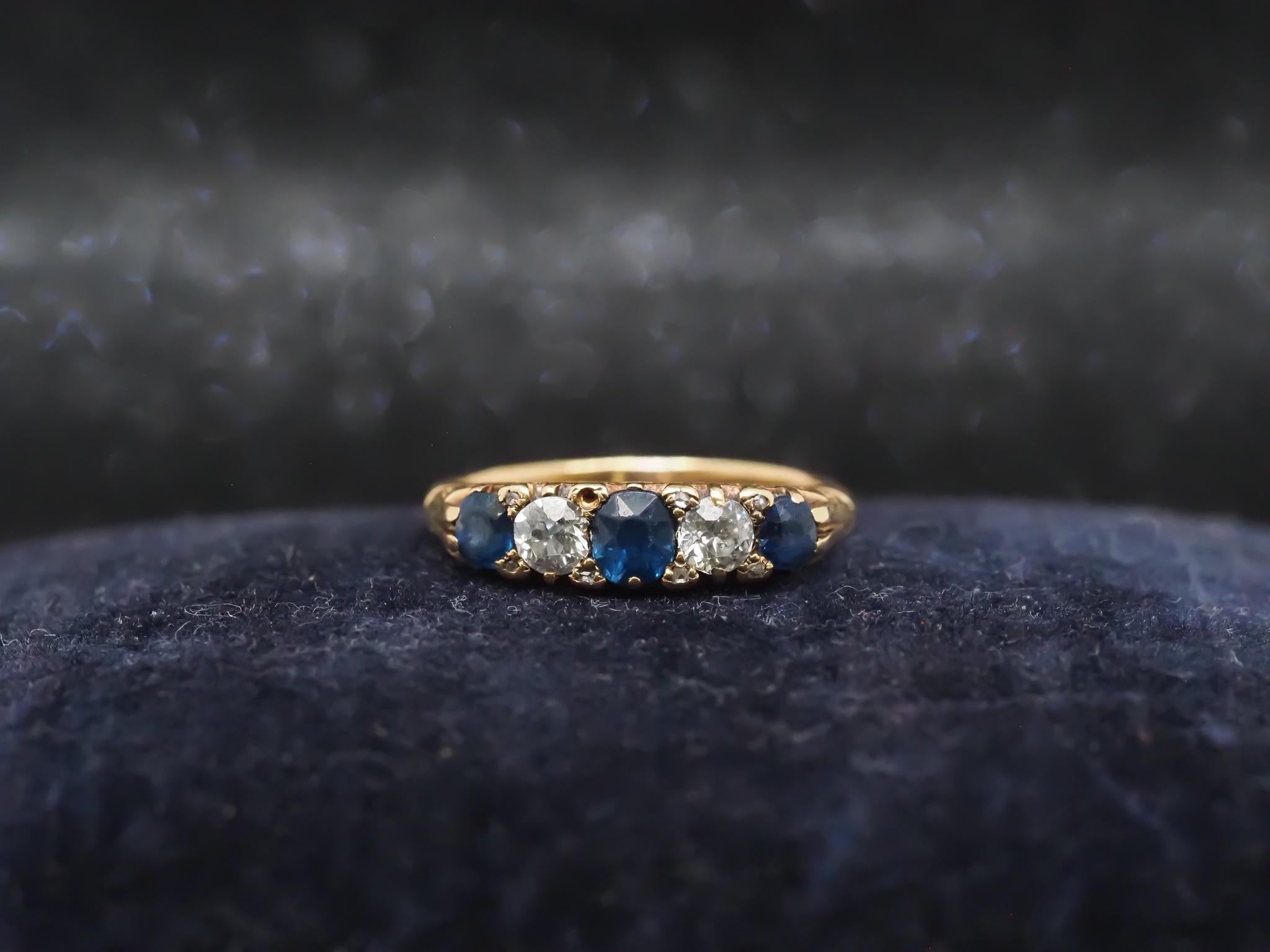Nachlass Edwardianischer Saphir und Diamantring mit altem Minenschliff - VHK#1000


Artikel-Details:
Jahr: 1900er
Ringgröße: 5.5 (groß)
Metall Typ: 18k Gelbgold [Gepunzt und geprüft]
Gewicht: 3,7 Gramm

Diamant-Details: .30ct Gesamtgewicht,