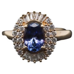 Anello Effy in oro giallo 14K con tanzanite e diamanti - VHK#315a