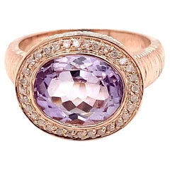 Estate Effy/BH Multi Rose de France Amethyst, Diamond and Rose Gold Fashion Ring