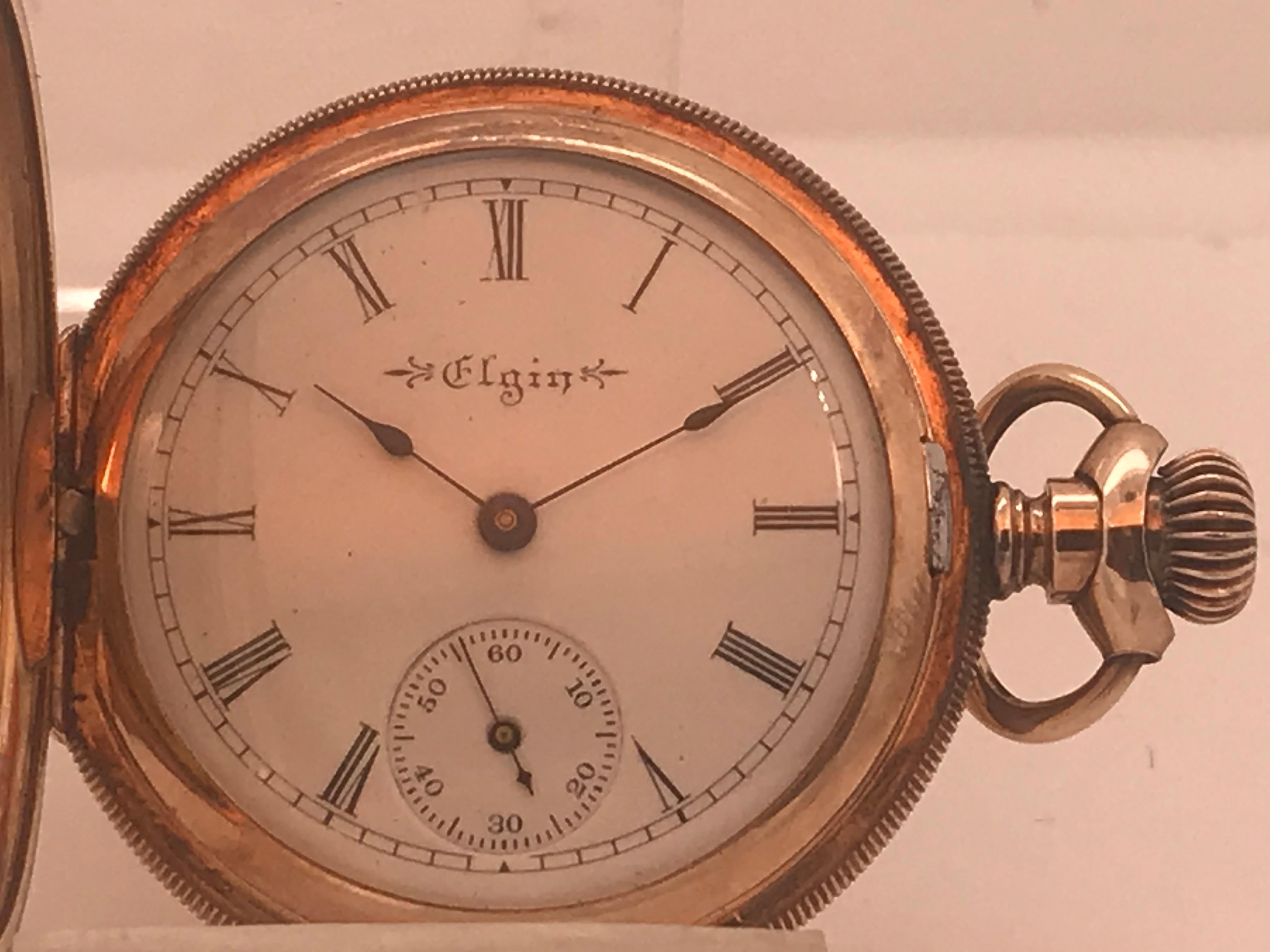 Victorian Estate Elgin Pocket Watch For Sale