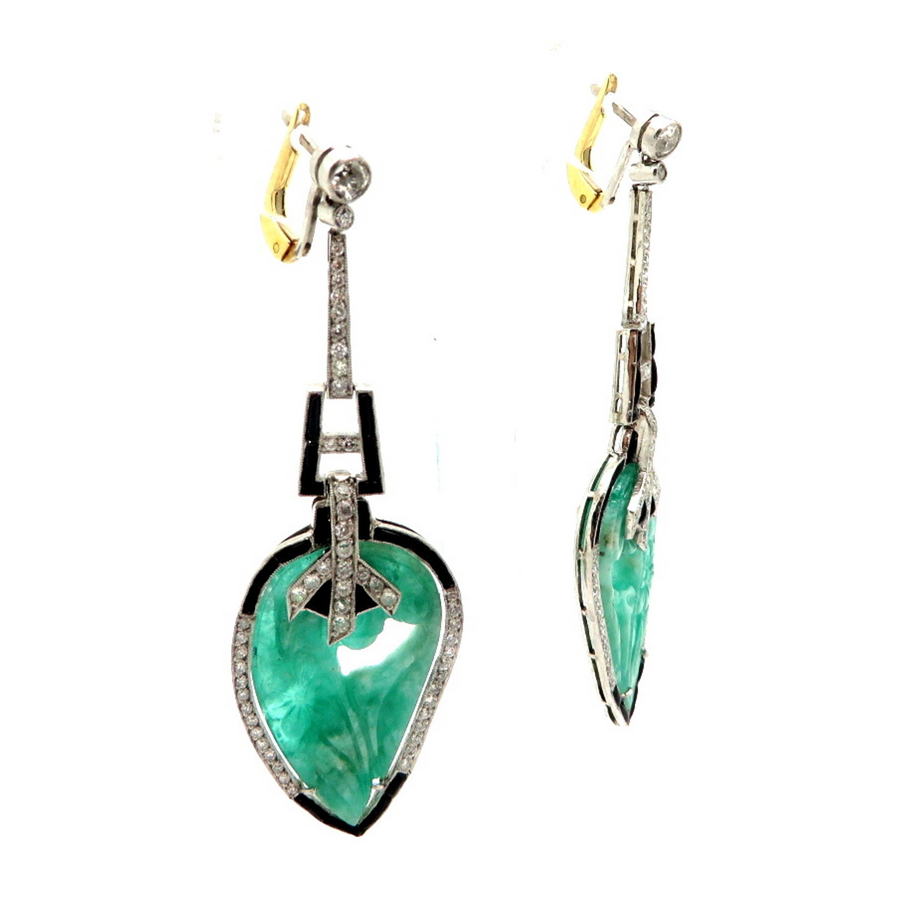 estate emerald earrings