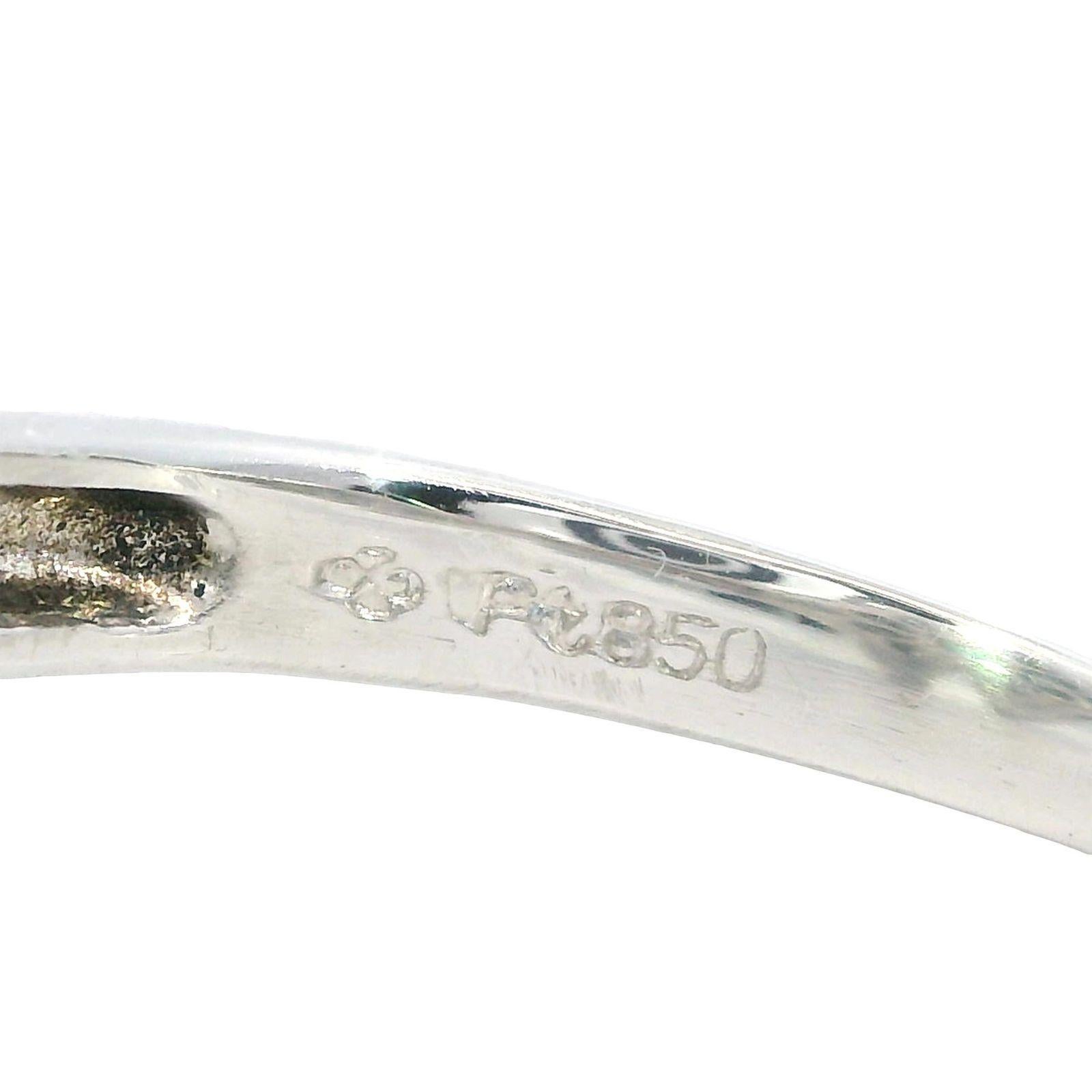 Estate Smaragd Diamant Cocktail Ring Platin ~1.96ctw Größe 9 im Angebot 4