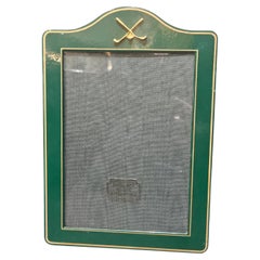 Cornice portafoto Estate Emerald Green Enamel 22CT Gold England Golf