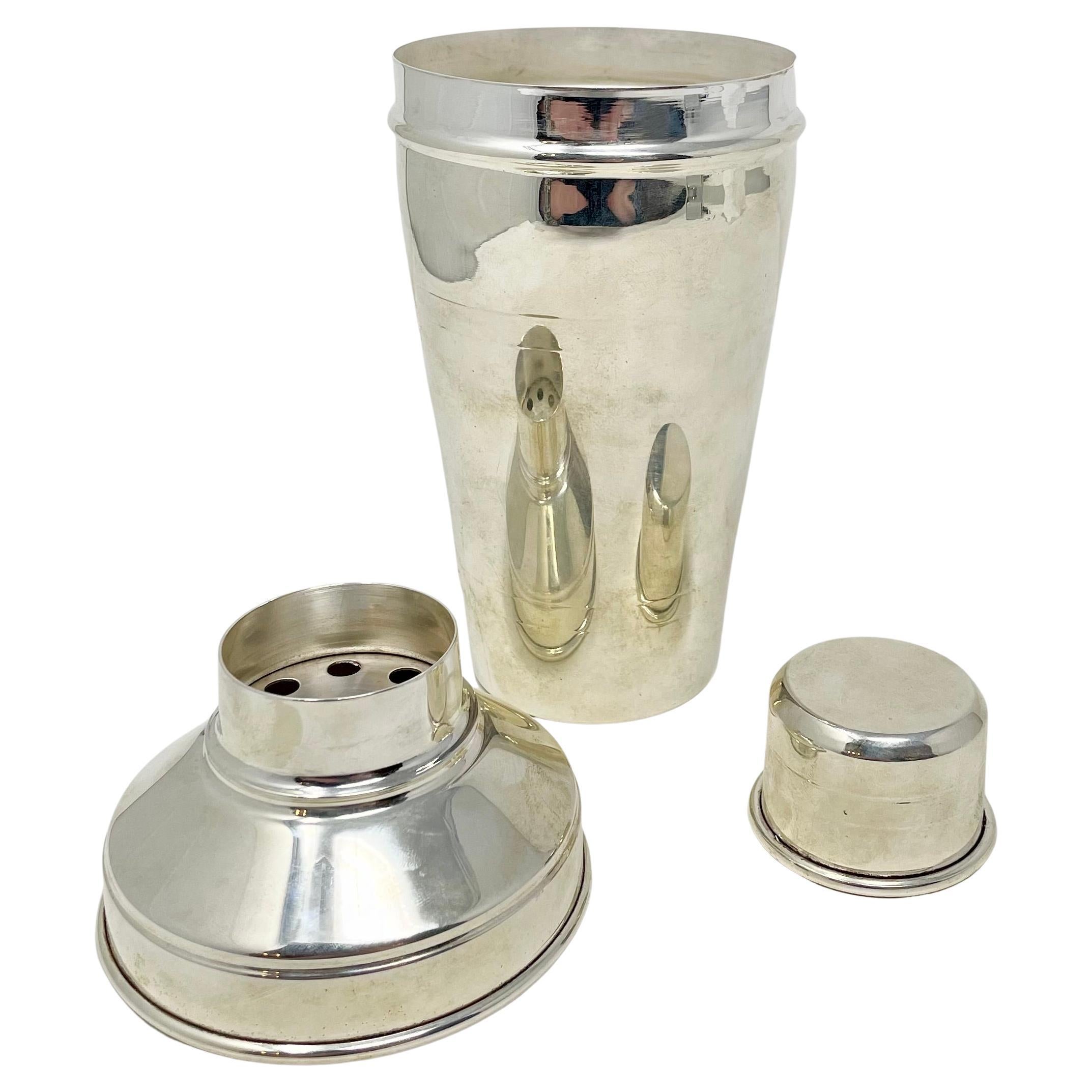 Coctelera inglesa de Birmingham con baño de plata 