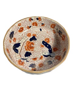 Ciotola da centro in pietra di ferro rossa e blu, CIRCA 1950-1960.