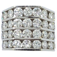 Nachlass Eternity 14g 14KT Weißgold 7CTW Diamant-Ehering in Rosa, Vintage