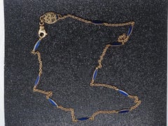 Estate FabeEstate Faberge 18K Yellow Gold and Enamel Unique Link Chain - VHK#974