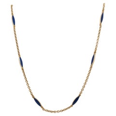 Estate FabeEstate Faberge 18K Yellow Gold and Enamel Unique Link Chain - VHK#974