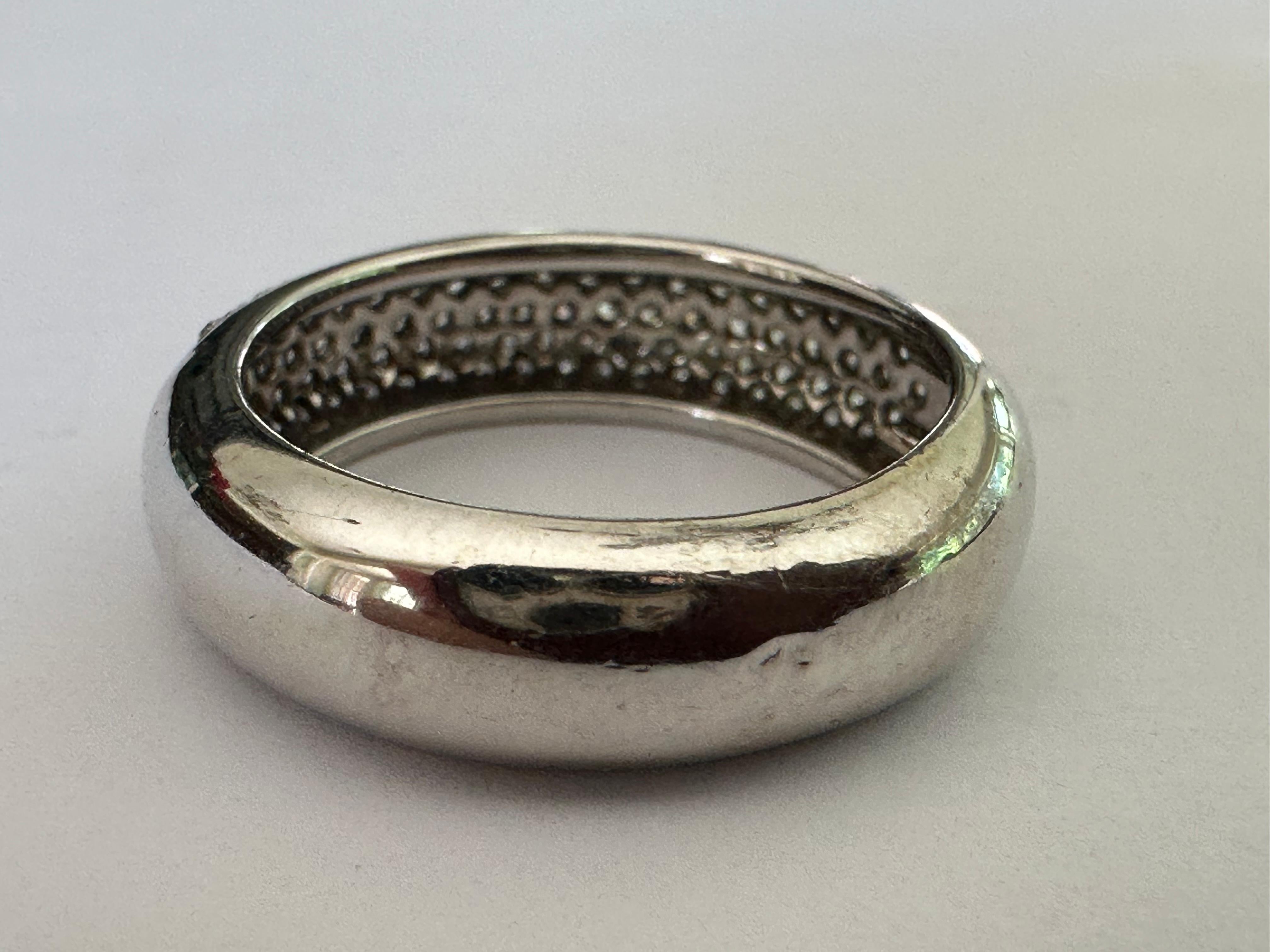 Estate Five-Row Pave Diamond Band In Good Condition For Sale In Denver, CO